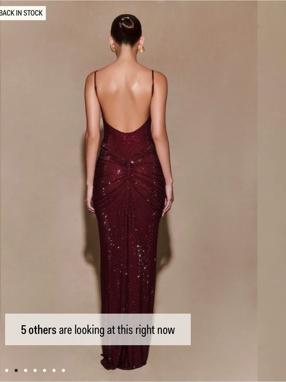 Meshki Roisin Diamanté Maxi Dress- Mahogany - Picture 4 of 15